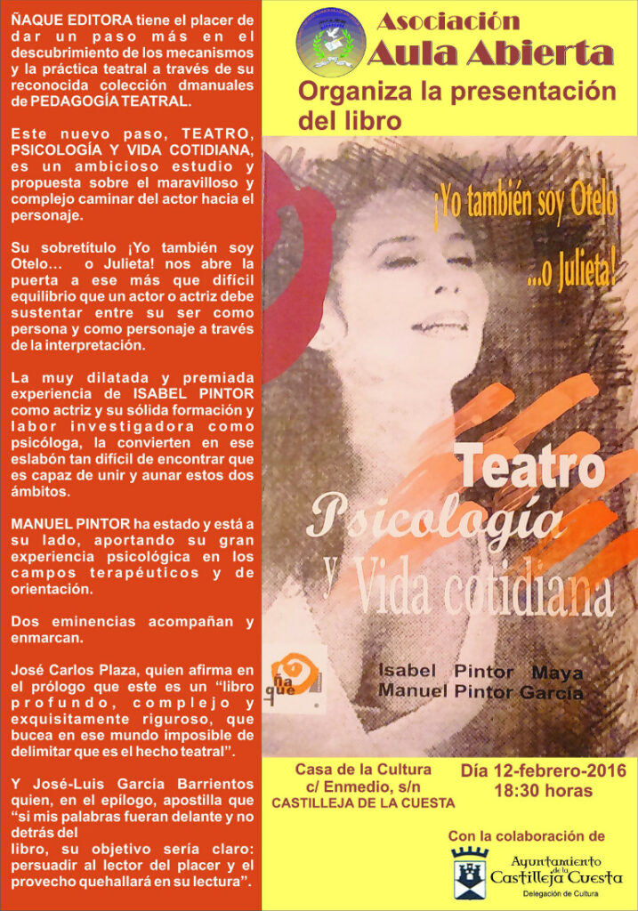 Isabel Pintor presenta en Sevilla su libro ‘Teatro, Psicología y Vida Cotidiana’ 